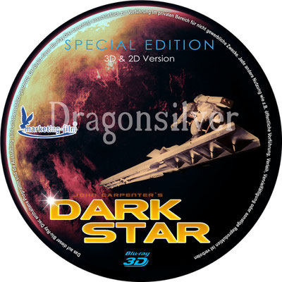 DVD Label Arbeit für Laser Paradise Dark Star 3 D Collection