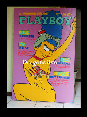 Marge Playboy, 100 x 120 cm, Acryl auf Leinwand