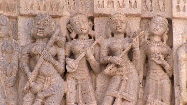 Iconographie musicale des temples. © Patrick Kersalé 2009-2024.