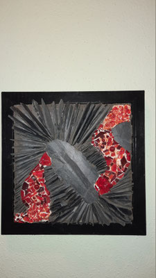 Bild, Naturstein mit Glas
