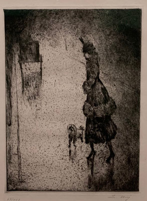 Lesser Ury - Straße bei Abend - 1921