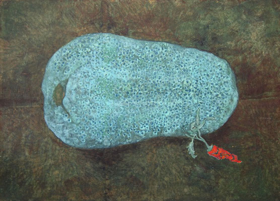Winter melon, mineral pigments on Japanese paper, 24.2×333cm, 2020