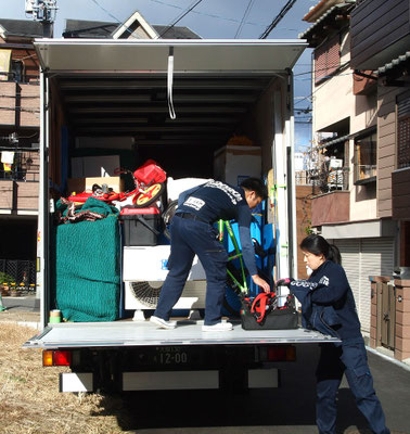 荷物の積み込みが完了