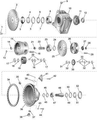 Despiece reductor hormigonera ZF