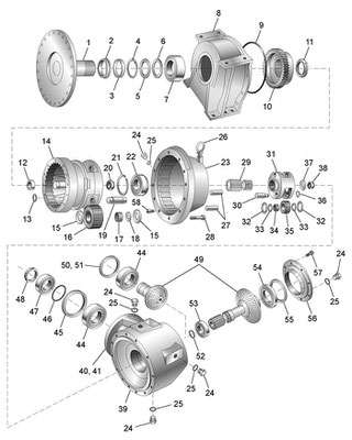 Retén reductor hormigonera ZF
