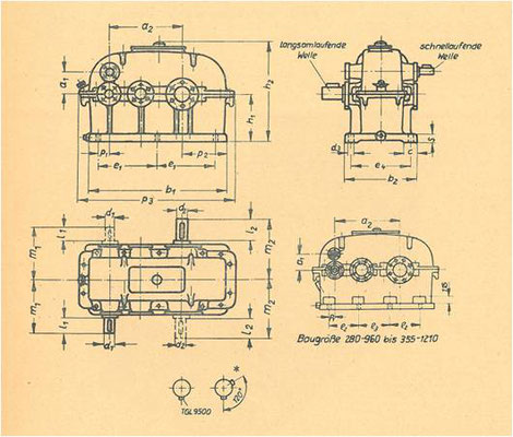 Gearbox TGL Reductor tándem
