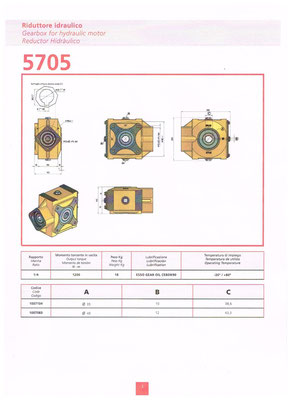 repuestos y recambios para motor y reductor UNI engineering gearbox catalog