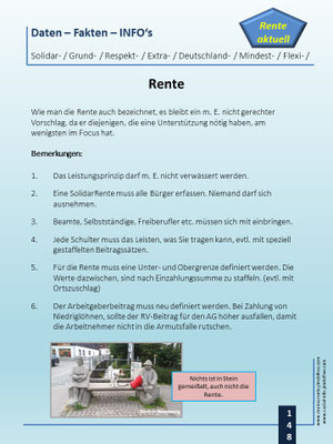 (m) eine Meinung