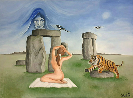 Die Schöne und das Biest oder der Tiger von Stonehenge 60x80