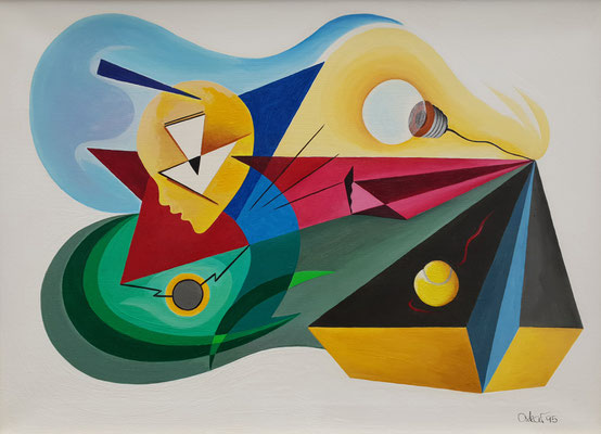 Swiss Indoors - Acryl auf Leinwand 50x70