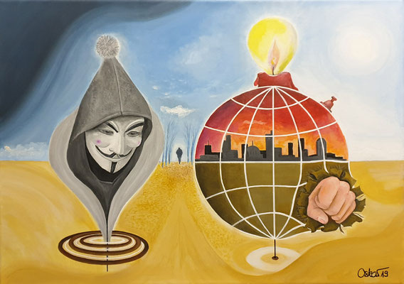 Die Erde, der ökologische Spielball 50x70