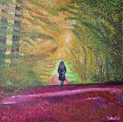 Waldspaziergang im Herbst 80x80
