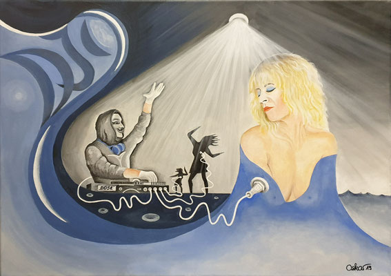 Träume unter Strom - Acryl auf Leinwand 50x70