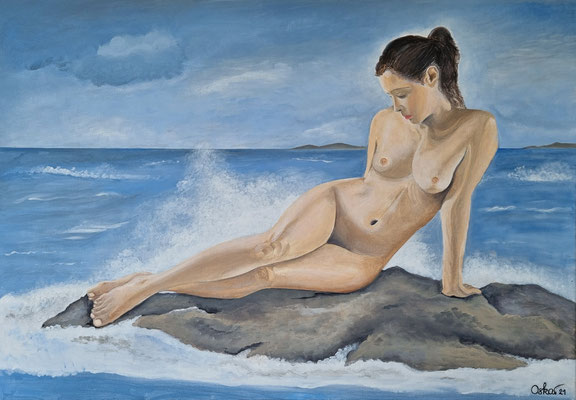 Venus in der Brandung 70x100