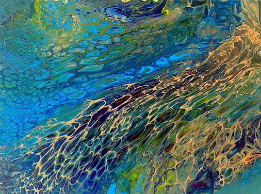 Meeresrauschen  30 cm x 40 cm, Acryl auf Leinwand, 2017 