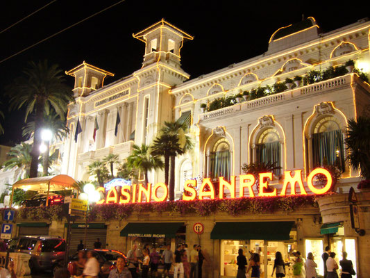 Casino of Sanremo at night