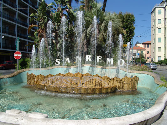 Fountain near Piazza Colombo, the very centre of Sanremo