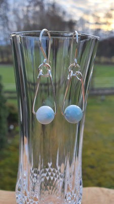 Larimar (9mm) auf Sterlingsilber, 4,4cm lang     €50     Art.Nr.: 25010007