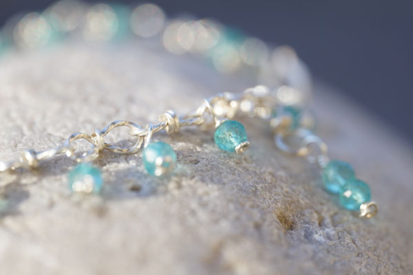 Apatit auf Sterlingsilber,  19,5cm     €68