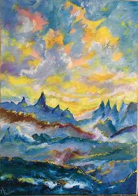 Val enchanté  Huile  50 x 70 cm