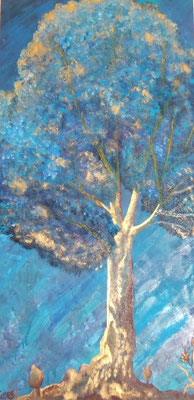 L'arbre à or  Huile 49 x 89 cm