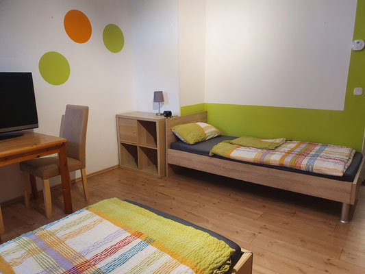 Schlafzimmer Ferienwohnung Monteurwohnung Landshut