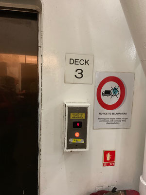 Photo vom Deck Ausgang, damit wir später am richtigen Ort aussteigen