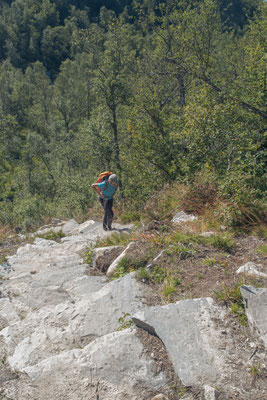 im Aufstieg zum Hovdenuten