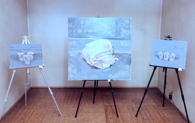 佐々木高信 兆候シリーズ（布、紙コップ、紙画用紙）