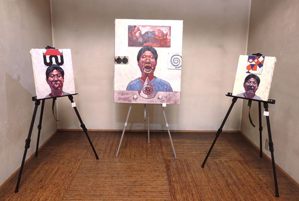 佐々木高信　室内の自画像