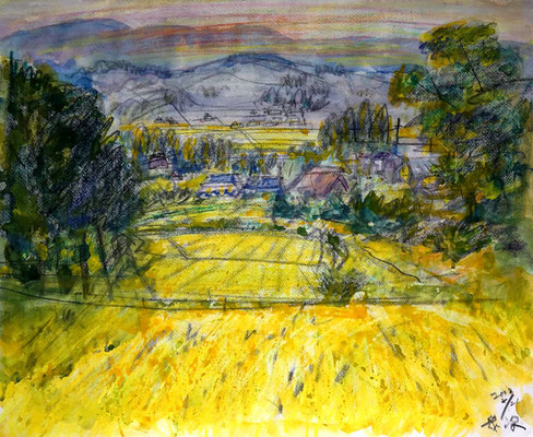 井上幾深 風景水彩画 岡山編