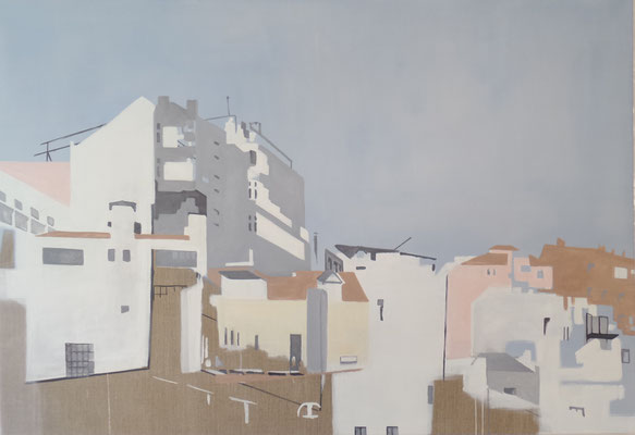 Lissabon, 110 cm x 135 cm, Tempera/Öl/LW, 2018