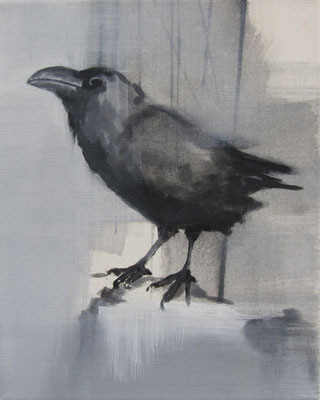 crow#7, 30 x 25 cm, Tempera/LW, 2016/sold