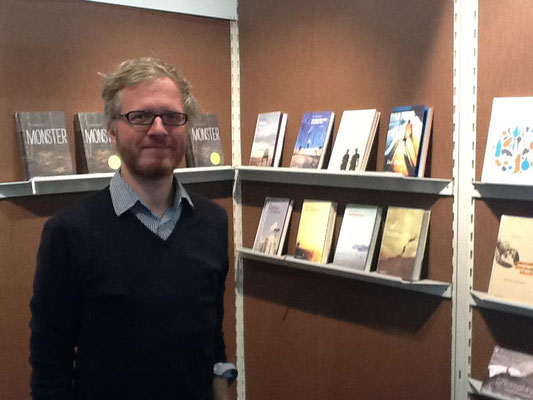 Daniel Beskos am mairisch-Stand, Buchmesse Frankfurt 2012