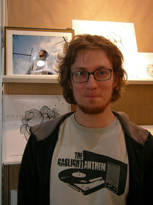 Hannes Wittmer am mairisch-Stand, Buchmesse Leipzig 2011