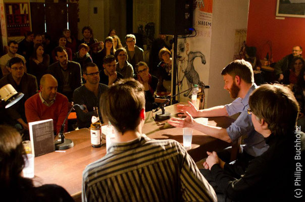 Benjamin Maack bei der UV-Lesung, Buchmesse Leipzig 2012