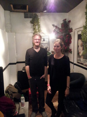 Daniel und Hannah backstage in der "Großen Freiheit 36", Winter 2014