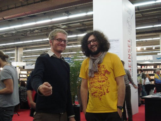 Daniel Beskos mit Mischa-Sarim Vérollet, Buchmesse Frankfurt 2009