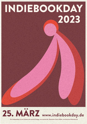 Das Plakat zum Indiebookday 2023, gestaltet von Karen Köhler