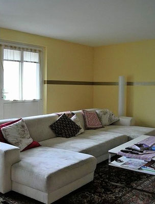 Wohnzimmer mit Farbverlauf