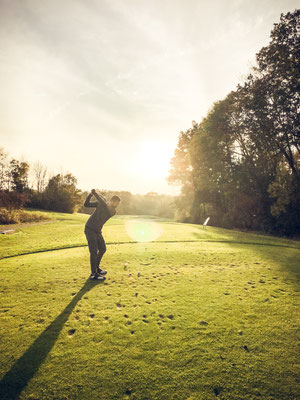 Golf Sunset Portrait Snapshot Sport