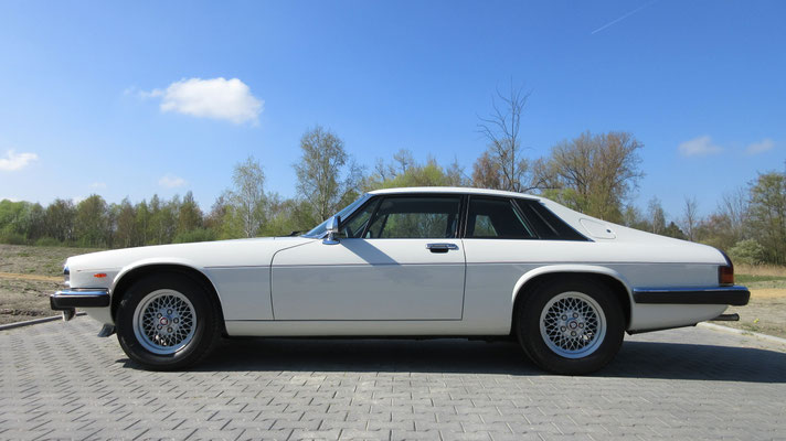 Jaguar XJS V12 in wit blauw ook dit was ook een topper