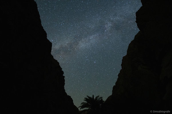 Milky way over a canyon in the Sinai, Nikon D850