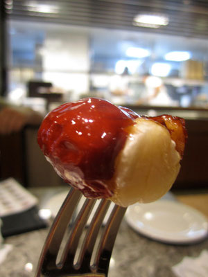 Another favourite desert: a fruit filled with mochi