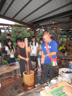 Me making mochi
