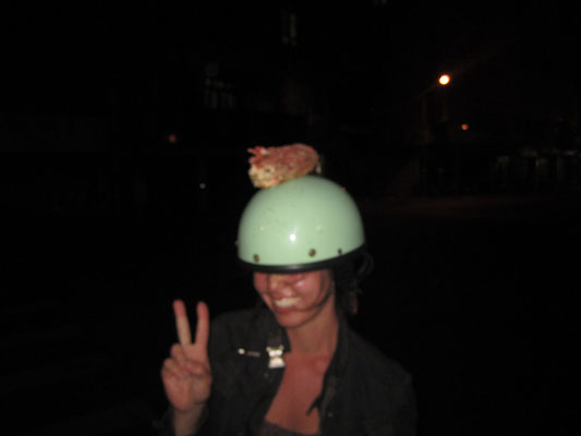 We glued "Bob the Lob" to a girl's helmet