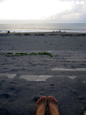 Black sand at the east coast