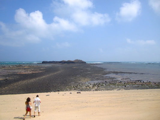 You could walk to the small neighbor island during tide