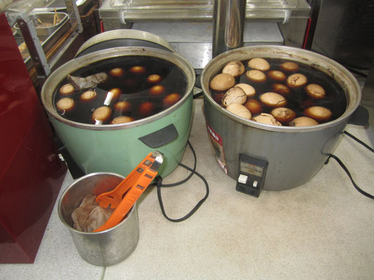 Eggs boiled in tea (my favourite snack at school)