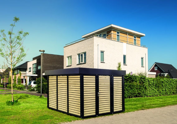 Fotobeispiel-Nr. Si05   2-Rad- und Gerätehaus mit Rhombslattung